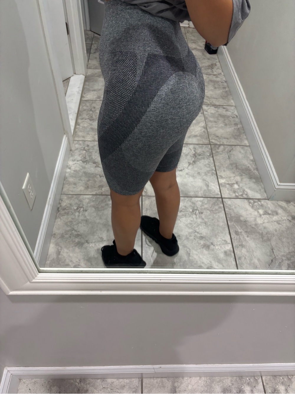 H&M Sport Gray Marled Crewneck Sweater